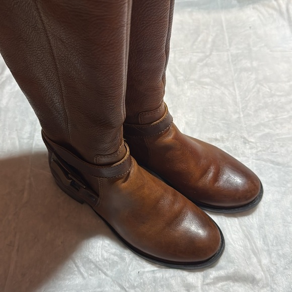 Arturo Chiang Felita Brown leather riding boots Sz 6 - Picture 7 of 11